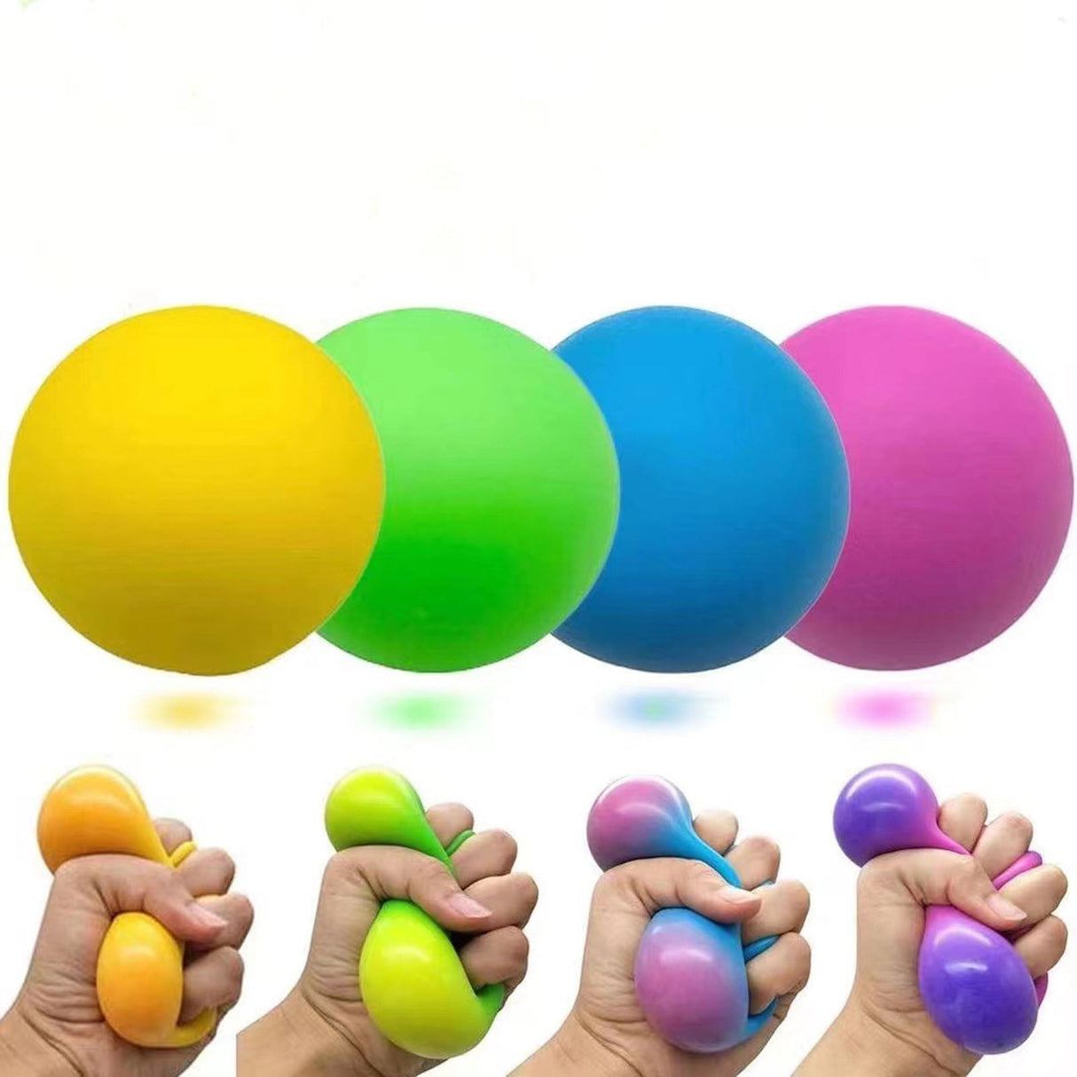 Squeeze Glitter Ducks Fidget Toys Pack Stress Relief Sensory Toys for Kids Adults Anxiety Relief Squeeze Toys (Random, 1pc) Multicolor