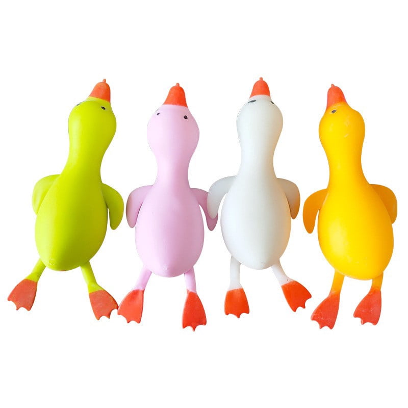Squeeze Glitter Ducks Fidget Toys Pack Stress Relief Sensory Toys for Kids Adults Anxiety Relief Squeeze Toys (Random, 1pc) O