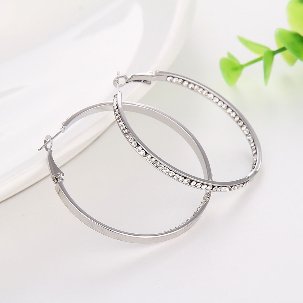 ChmadoxnLarge Hoop, Earrings, Silver, (19'), DTBPRQ50 One Size Silver
