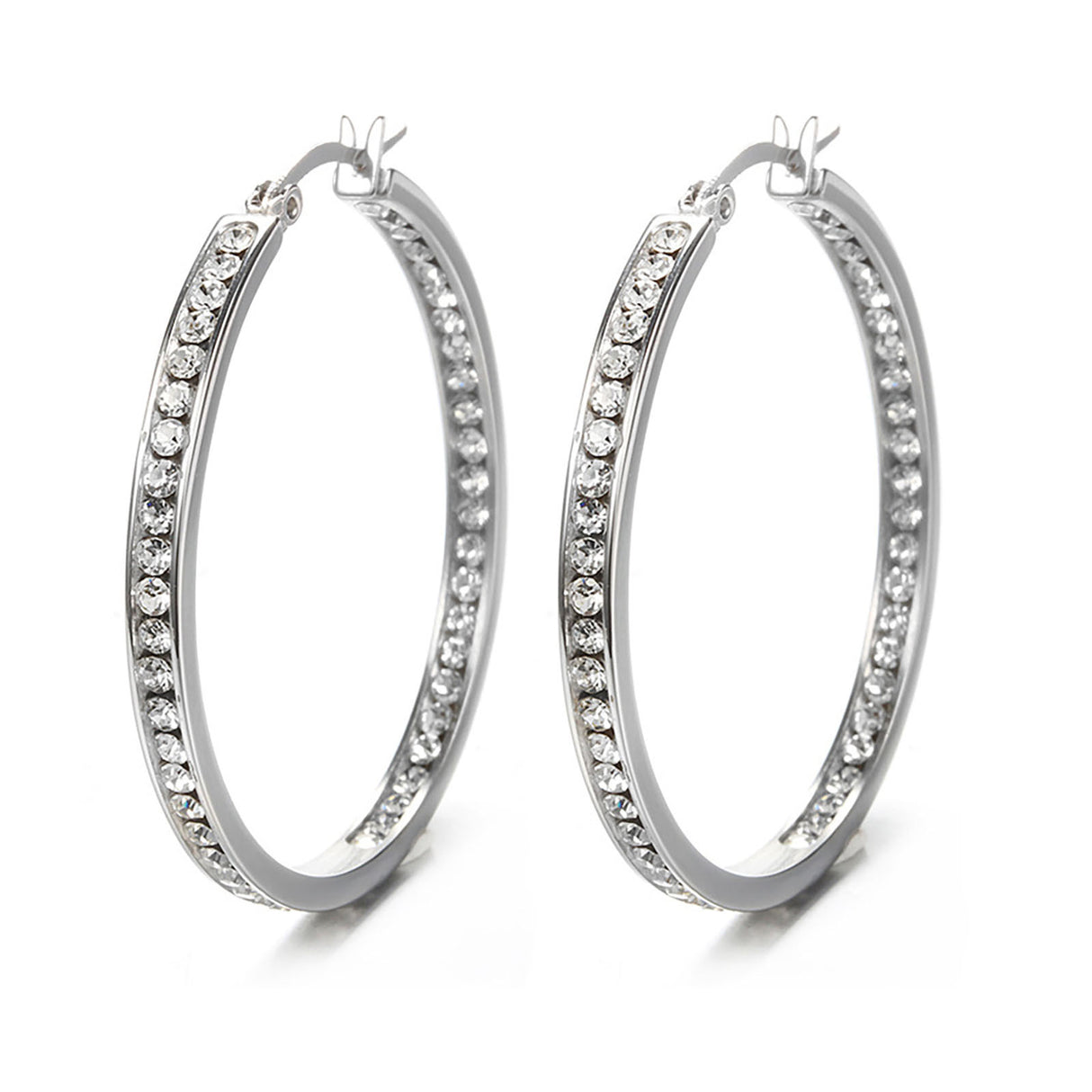 ChmadoxnLarge Hoop, Earrings, Silver, (19'), DTBPRQ50 One Size Silver