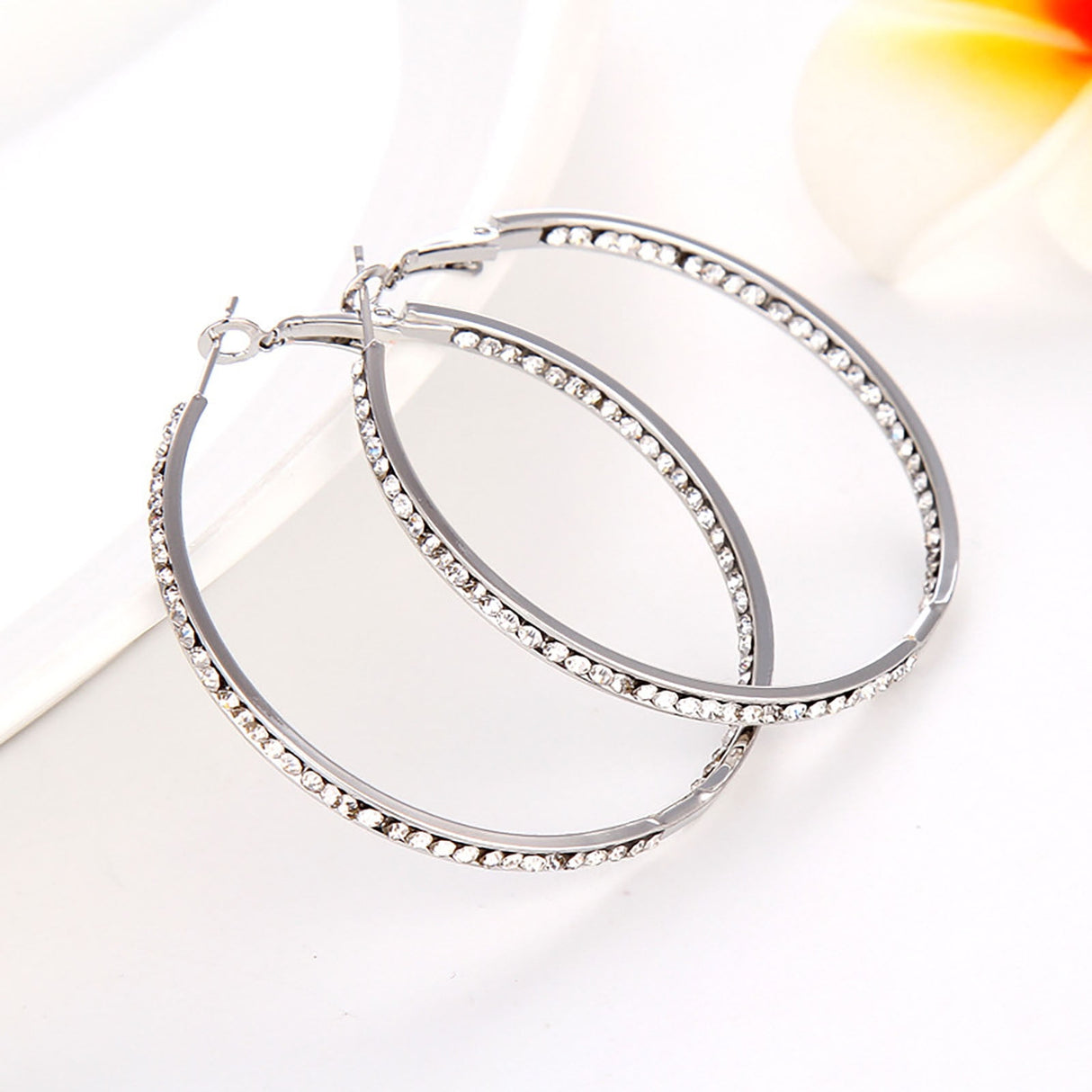 ChmadoxnLarge Hoop, Earrings, Silver, (19'), DTBPRQ50 One Size Silver