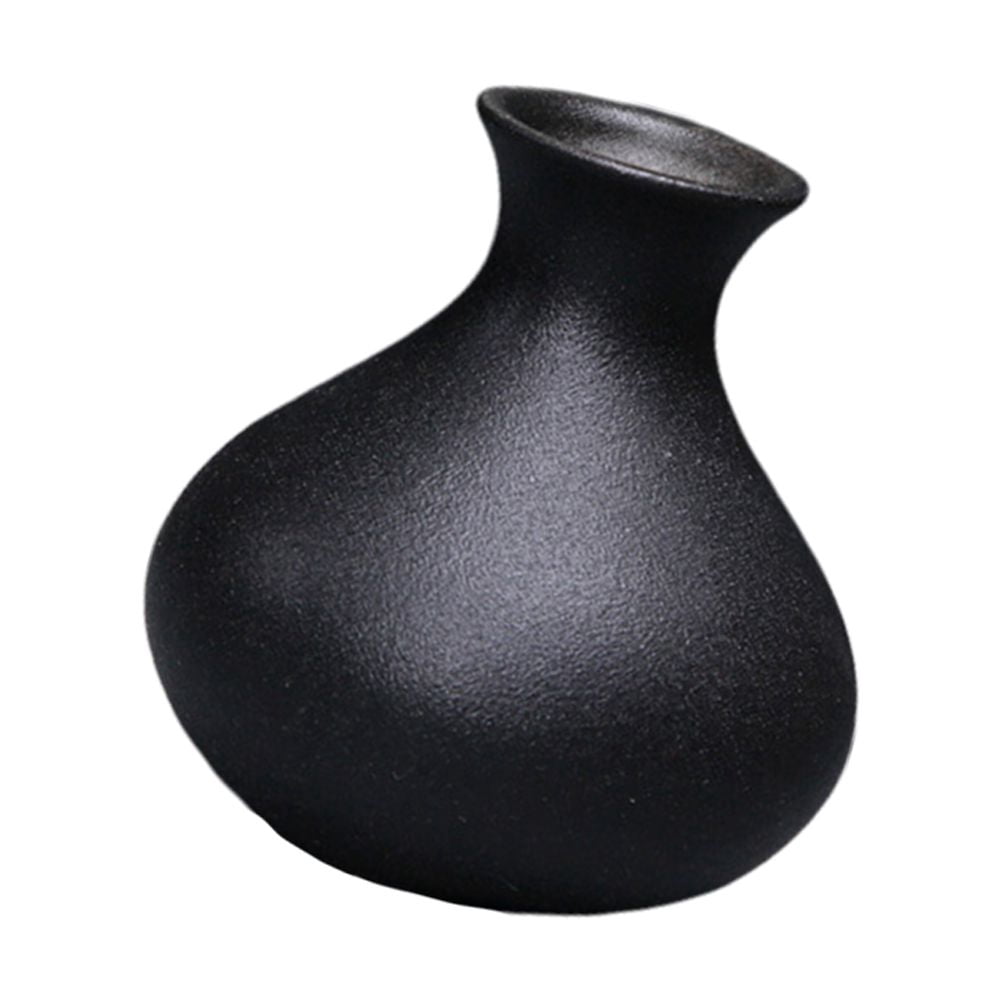 Black Ceramic Vase for Plants, Home Decor, Flower Pot, Modern Ornamental Plant Holder