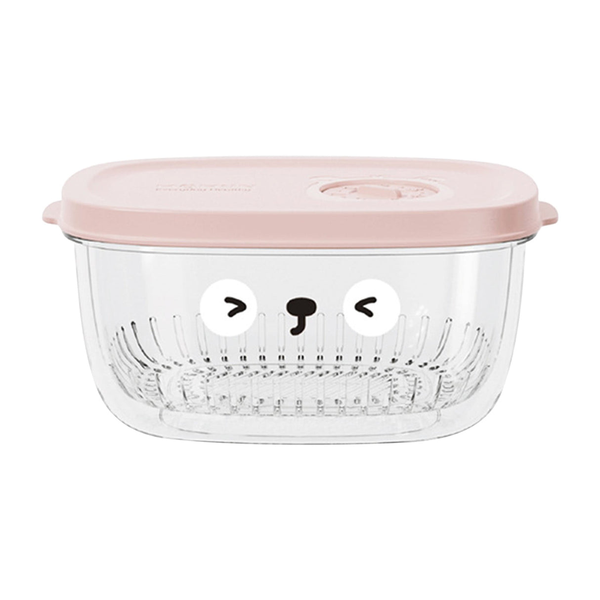 Fridge Berry Storage Container with Lids with Strainer, Plastic Fresh Produce Saver Keeper for Vegetable Fruit Meat Lettuce, BPA Free Kitchen Refrigerator Organization Pink