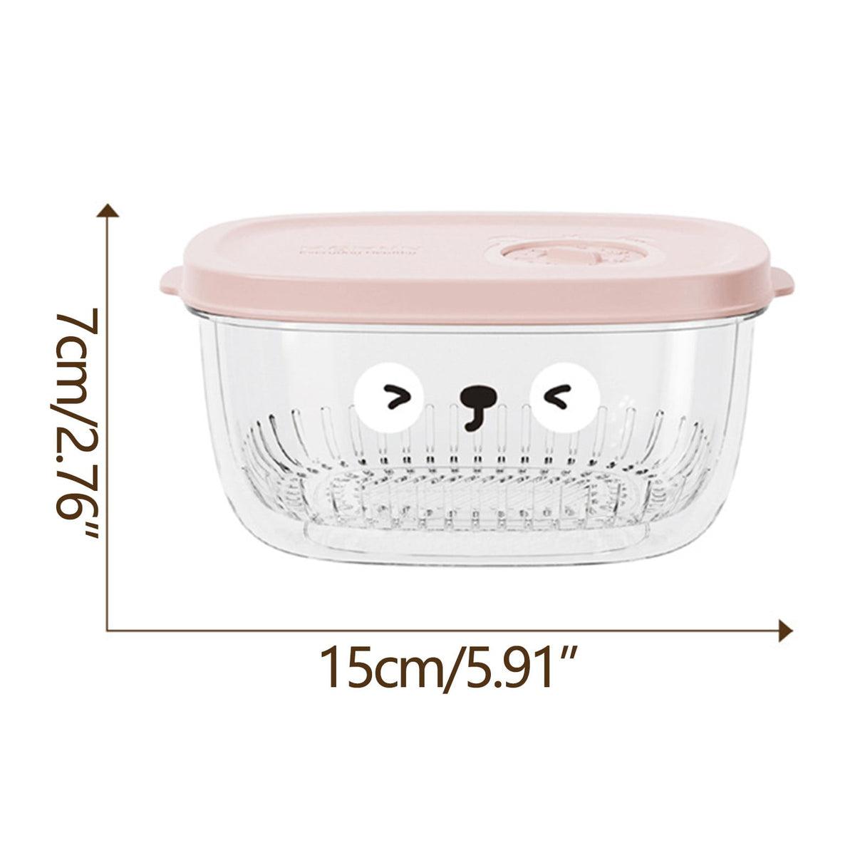 Fridge Berry Storage Container with Lids with Strainer, Plastic Fresh Produce Saver Keeper for Vegetable Fruit Meat Lettuce, BPA Free Kitchen Refrigerator Organization Pink