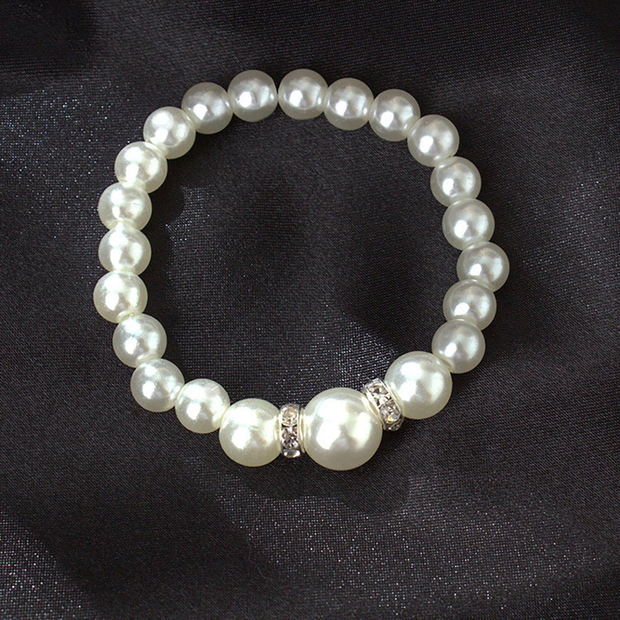 Pearl Necklace and Earring Set Simulated Shell Pearls Round White Silver Pearl Stud Earrings Bracelets Wedding Jewelry Sets for Bride Bridesmaid Women Necklaces for Women Multicolor