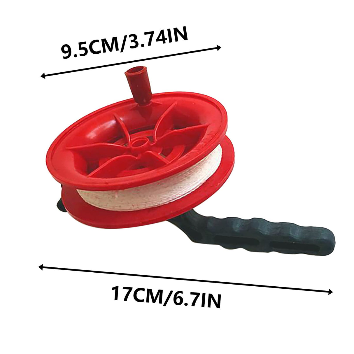 Kite String Reel, Kite Reel,Kite String Spool,Kite Line 4 inches, with 100M Line Red