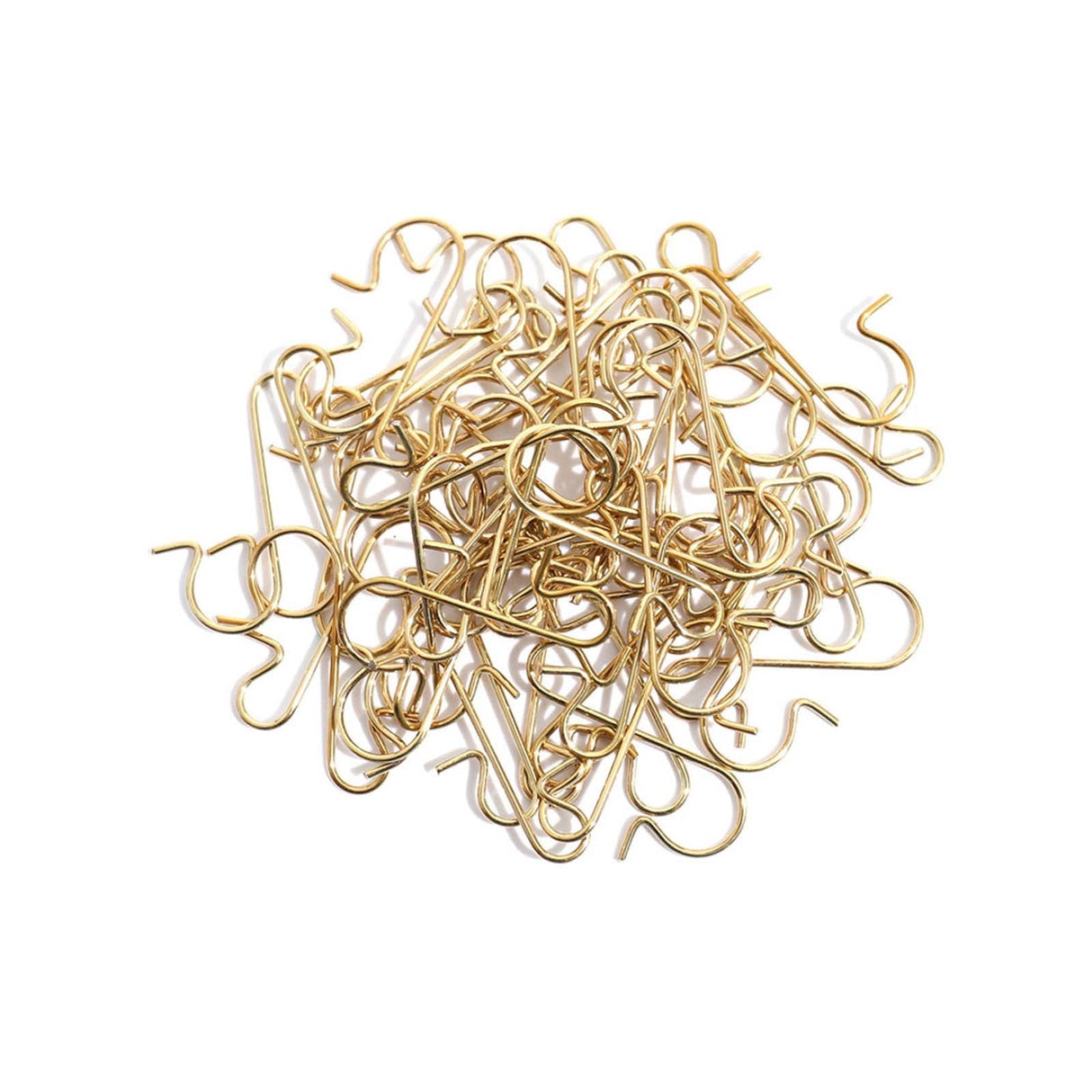 50 Pack Christmas Ornament Hooks 0.47*1.18in Stainless Steel S-Shaped Hangers for Christmas Tree Decoration Christmas Stocking Balls Christmas Ornaments,Gold