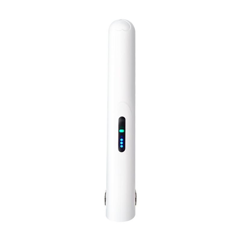 Cordless Hair Straightener 2 in 1 Mini Curler and Flat Iron Ceramic Portable USB Rechargeable Travel Hair Styler for Women Men with Pouch (White 19.5*2cm)