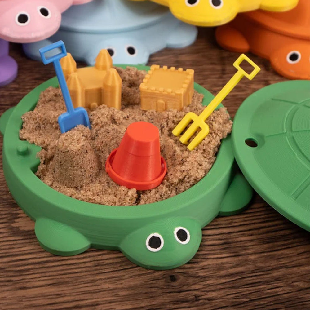 Mini Turtle Sandbox Desk Toy with Small Tools, Mini Zen Garden Fidget Stress Relief Toys for Adults and Kids, Desktop Decor Accessories for Home and Office