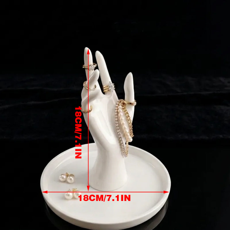 3D Printed Elegant Hand - Jewelry and Accessory Stand (White)