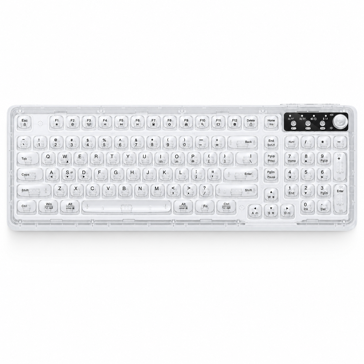 RGB Backlit Wired Mechanical Gaming Keyboard, 104 Keys Full Size Hot Swappable Keyboard with Aluminum Base, Noise Absorbing Foam, Tactile Brown Switch, Programmable Keys & Volume Knob for PC Mac,Crystal Black