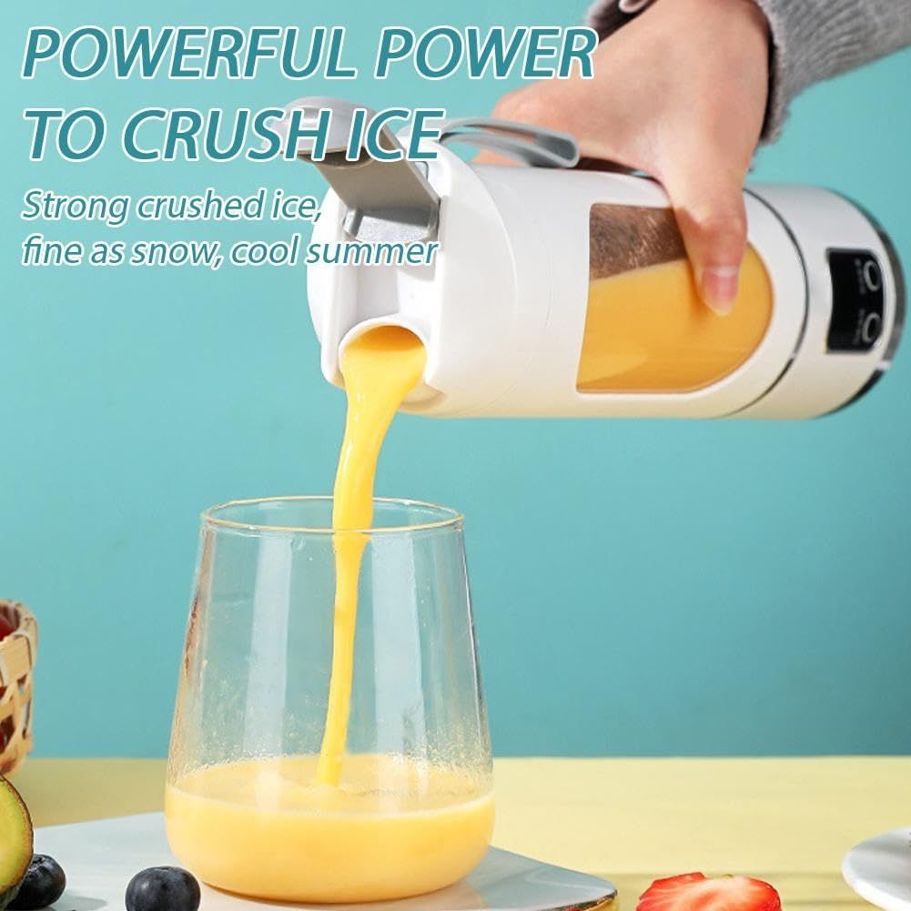 Digital Display Juicer-Smart LED Display, Diet-Friendly Portable Multimode Blender Personal Electric USB 500ML Portable juicer Shakes and Smoothies Blender Small Blenders Mixing,Green