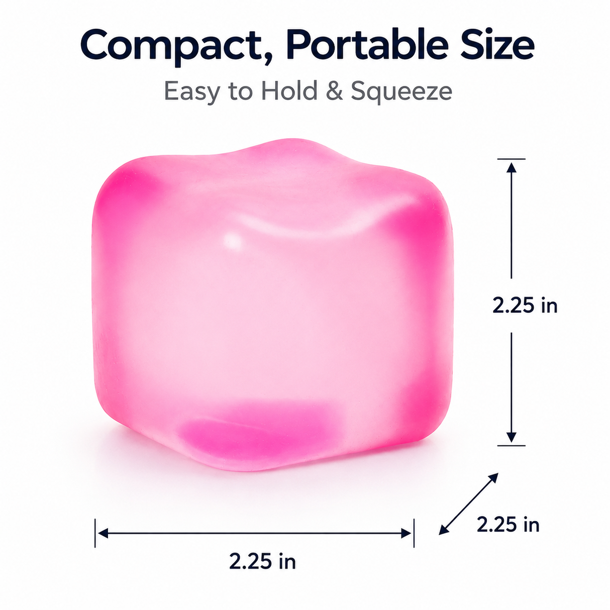 Green Stress Cube Fidget Squishy Slow Rising Stress Ball, Soft Sensory Anxiety Relief Toy for Home Office School