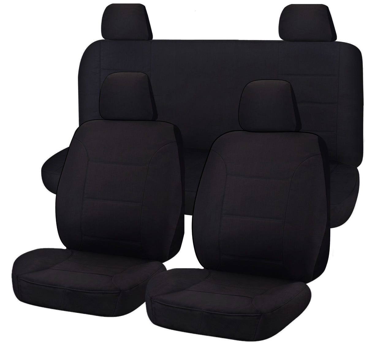Custom Waterproof Seat Covers for Nissan Navara D23 NP300 Dual Cab (2017-2020) - All Terrain Black