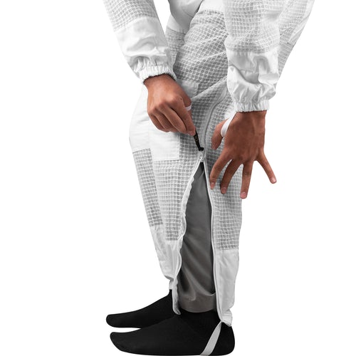 OZBee Premium Full Suit 3 Layer Mesh Ultra Cool Ventilated Round Head Beekeeping Protective Gear Size XL