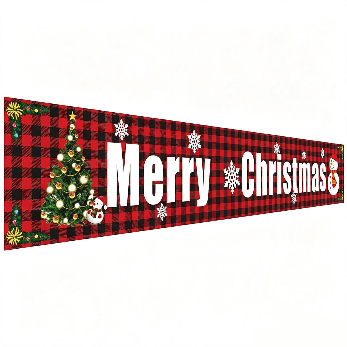 Holiday Christmas Decor Banner, Large Size Party Backdrop Flag, Stylish Ornament For Christmas Themed Gathering, Size 29648cm GZ04
