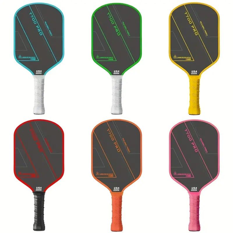 1PCS T700 PRO Carbon Fiber Pickleball Paddle: 8.0oz Lightweight Wide Body Control Paddle for Beginners & Seniors(YELLOW)
