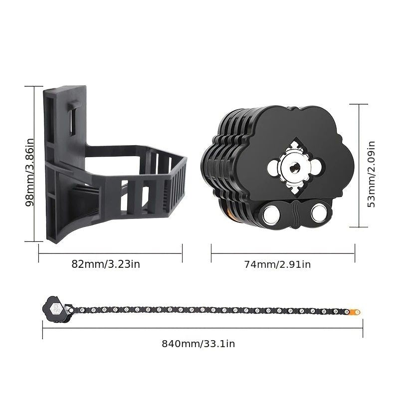 Best-selling Baota Folding Lock Alloy Steel Anti-Hydraulic Cutting 840mm Extended Chain Waterproof & Rustproof Portable Lock Universal Anti-Theft Device for Bicycles, E-Bikes & Motorcycles