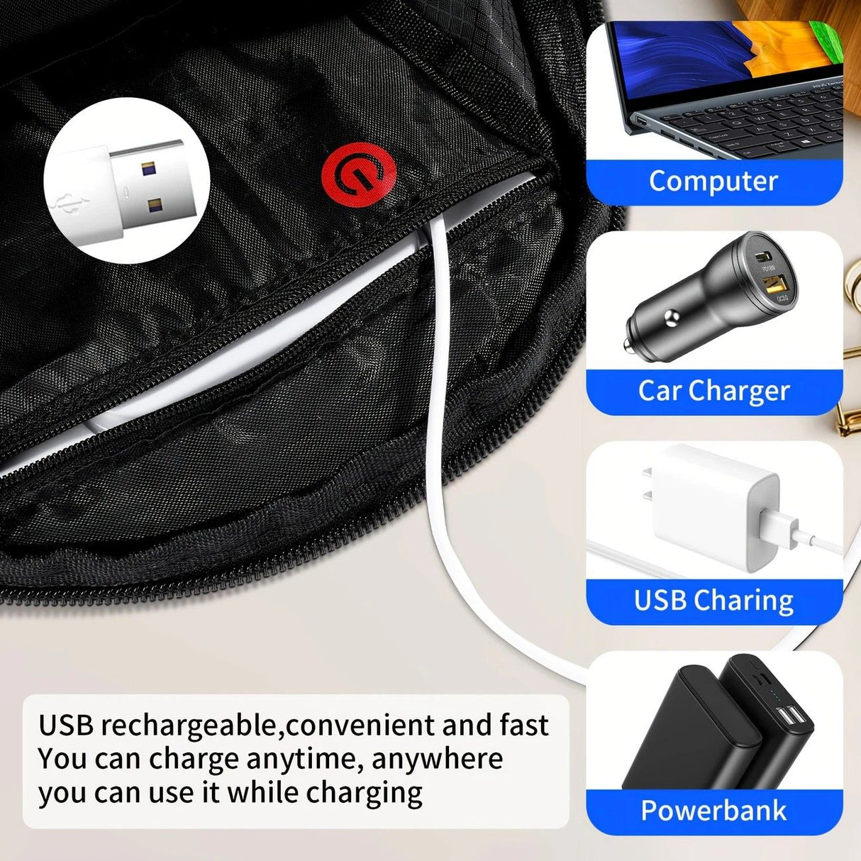 15L Backpack with USB Charging & Smart LED Turn Signals, Waterproof Cycling Commuter Daypack, Lightweight Nylon, Safety Reflective(Yellow gray)