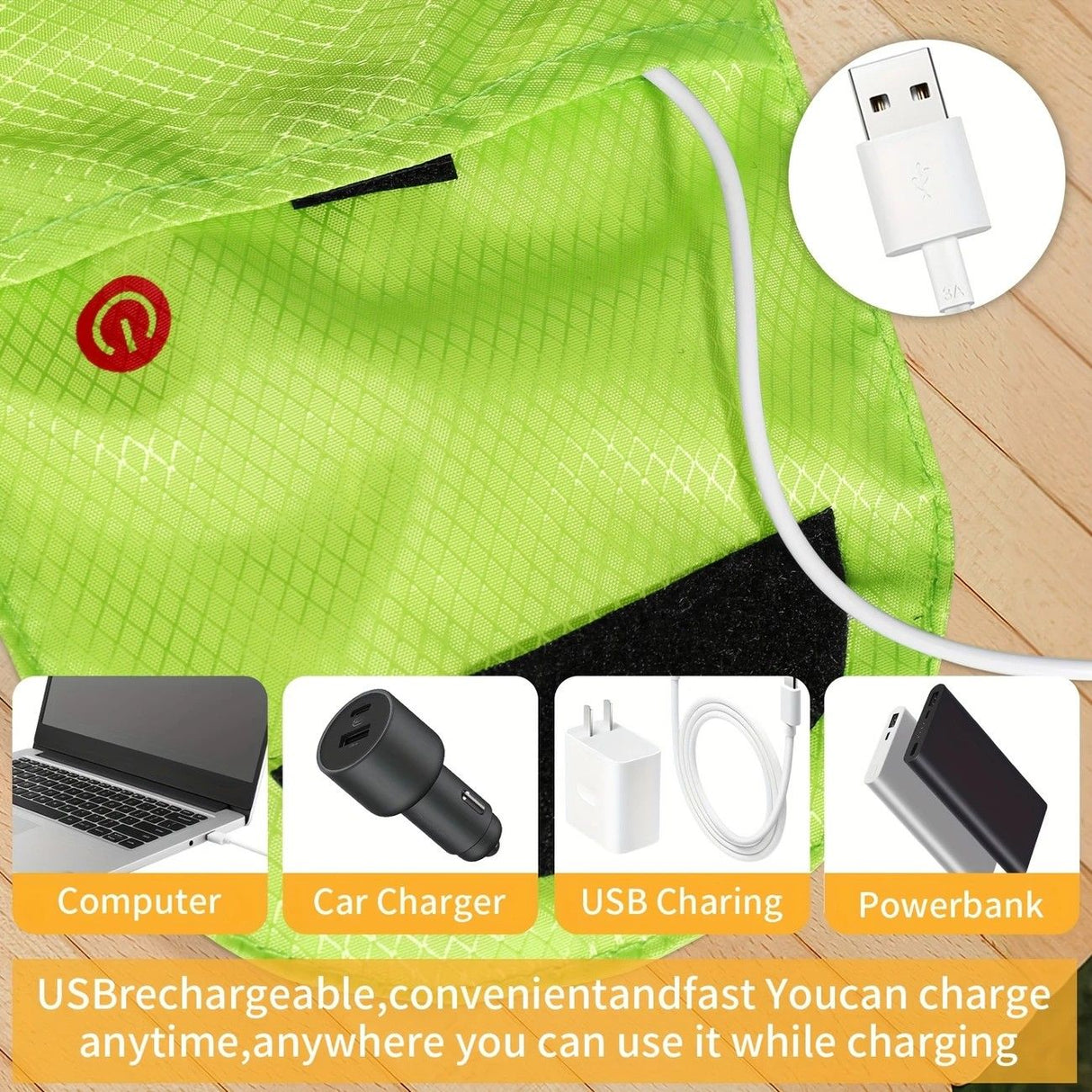 5L Backpack with USB Charging & Smart LED Turn Signals, Lightweight Nylon Commuter Cycling Bag, Safety Reflective Design.Kelly