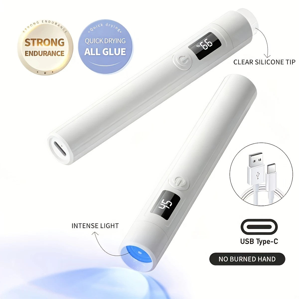 2-in-1 Nail Lamp: Handheld & Stand, 6-LED Fast Dry, Type-C Fast Charge, Smart Timer, Home/Travel DIY Nail Art Essential