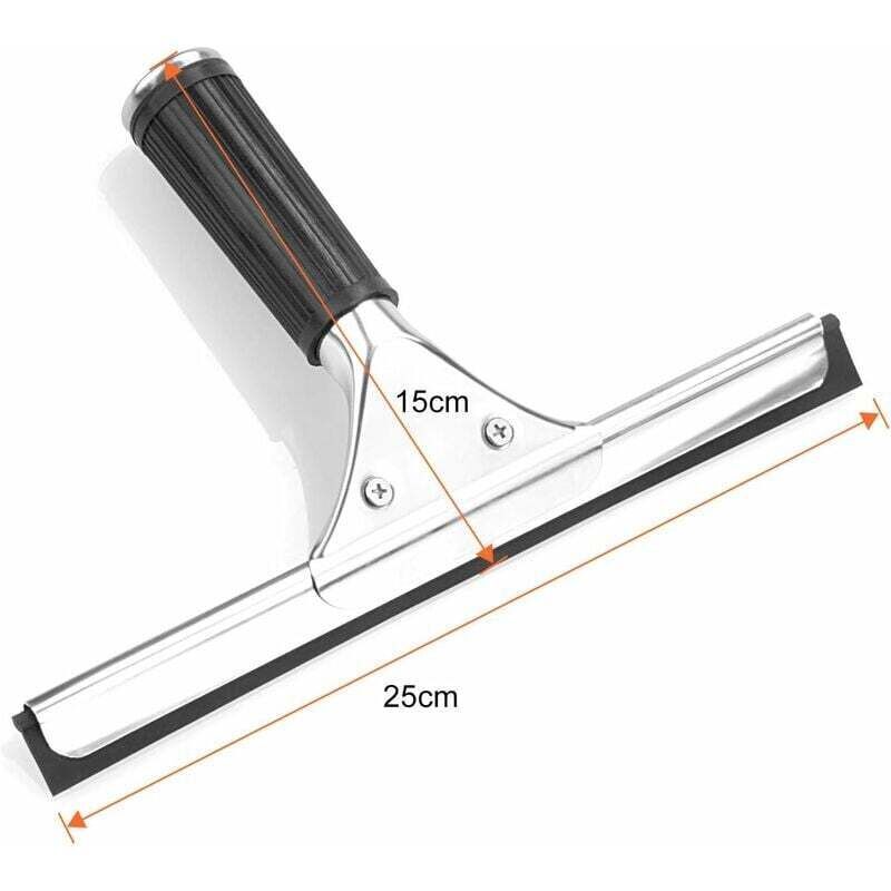 Stainless Steel Window Squeegee with Blade for Kitchen, ., Window Bathroom, 25cm