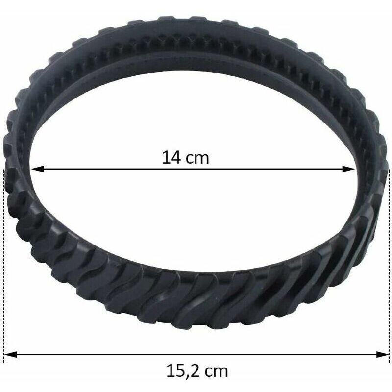 4 Replacement Tracks for Pool Cleaner Compatible with Zodiac Baracuda MX6 and MX8, Black Tire Track Wheel R0526100