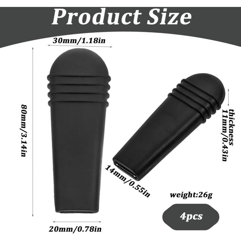 4, Repair Lever Covers Wheelchair Brake Accessory Piece Wheelchair Brake Handle Replacement Practical Brake Extension Covers