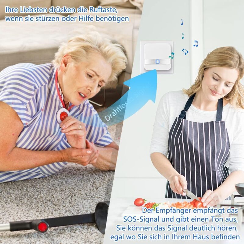 Elderly Person Alarm Bracelet Sick, and Disabled Wireless Home Alarm Suitable for the Elderly Wireless Home Alarm System