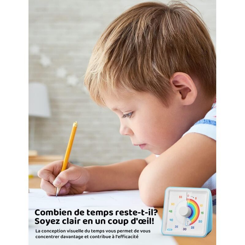 Children S Timer Blue, 60, Meetings Classroom, Minute Stopwatch and Countdown Timer for Kids and Adults Silent Time Management Tool for Kitchen