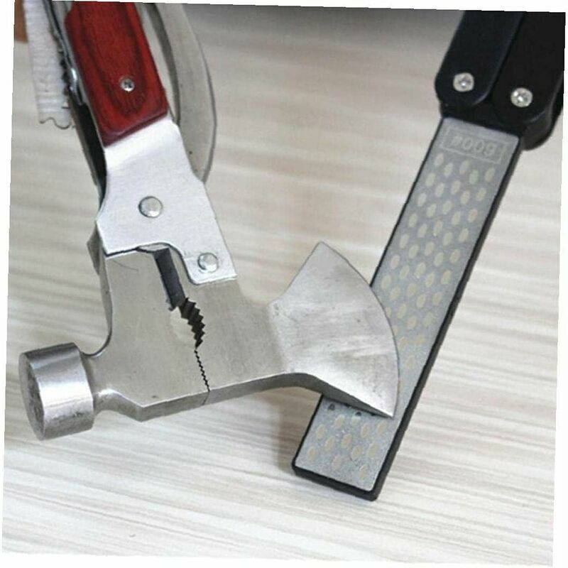 Folding Diamond Pocket Sharpener Double, Pruning Shears Loppers and Knives Sided Sharpening Stone for Scissors