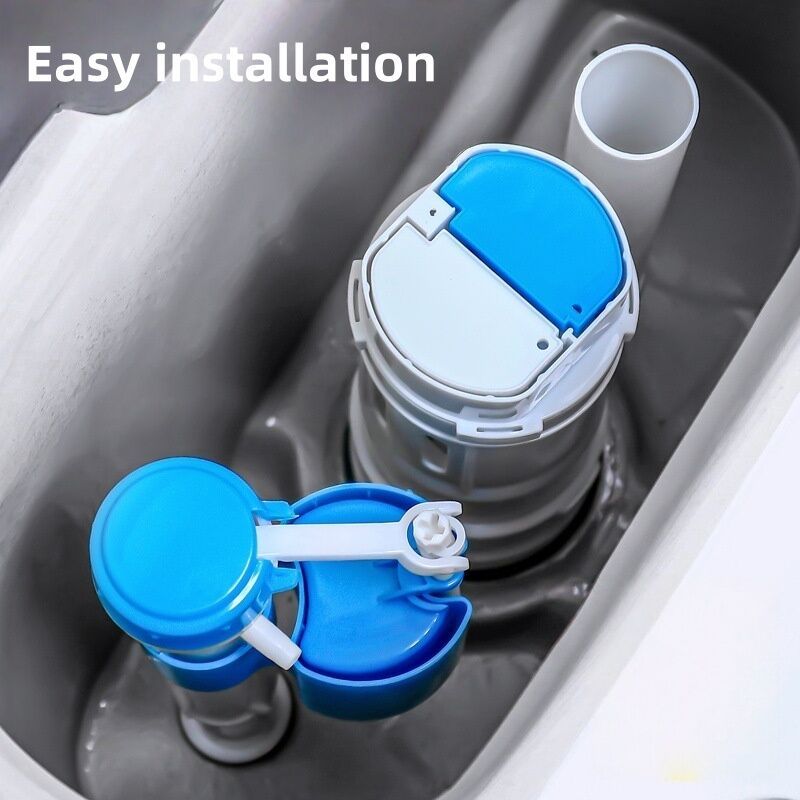 Toilet Water Inlet Valve White, Slotted Button Dual Flush Tank Siphon, 24 cm