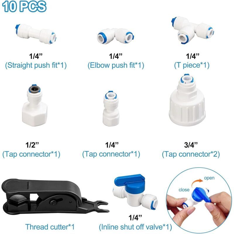 Hose of Supply in Water for Refrigerator in POM Material Kit of Accessories for Purifier of Water
