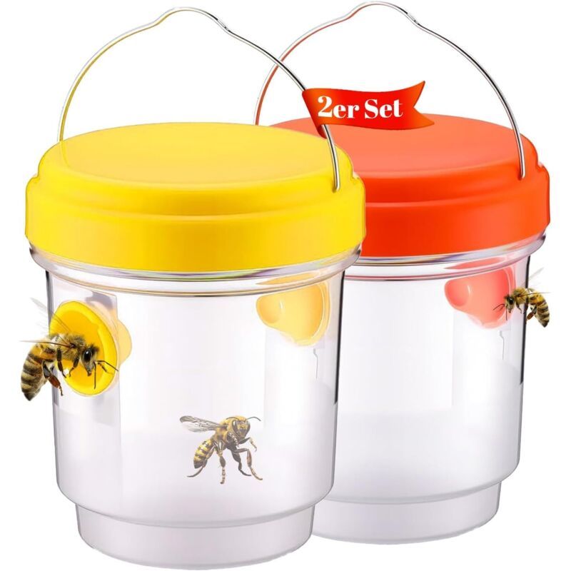 2 Pcs Piege a Guepes the Guepes Jaun Efficace a 360 Degres Repulsif a Guepes for Outdoor Dissuasion Contre the Frelons