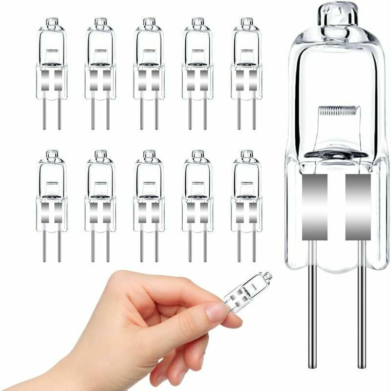 12 Pcs Ampoules Halognes G4, 12v 20w Dimmable Halogen Pin Base Light Clairage on Rail