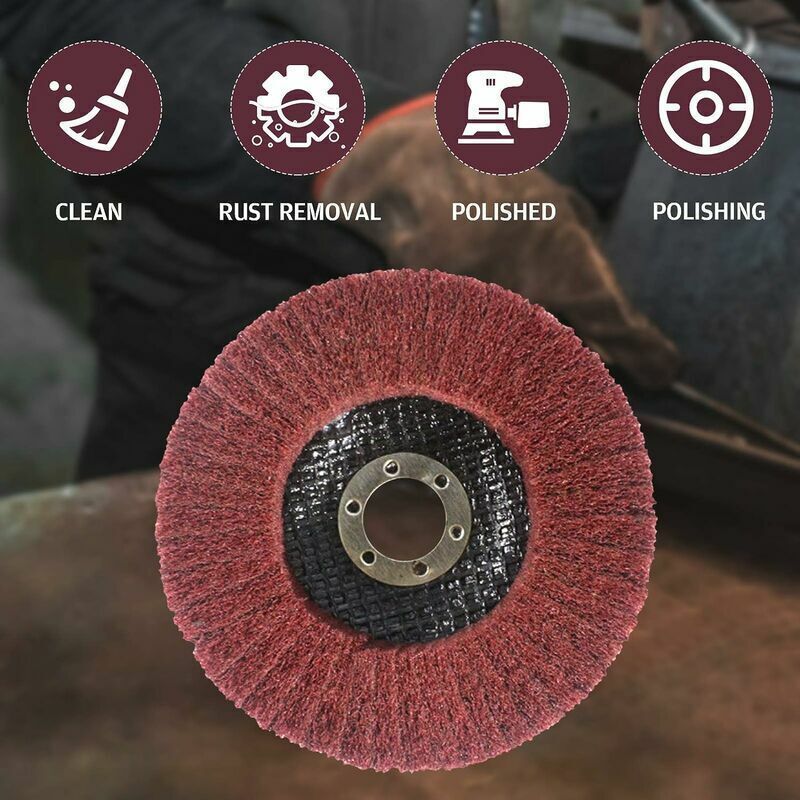 5 Pcs Polycarbonate Grinding and Polishing Discs and, Abrasive Torque Grinder Disc Paint Cleaning and Rust Removal Wheel, 100 mm