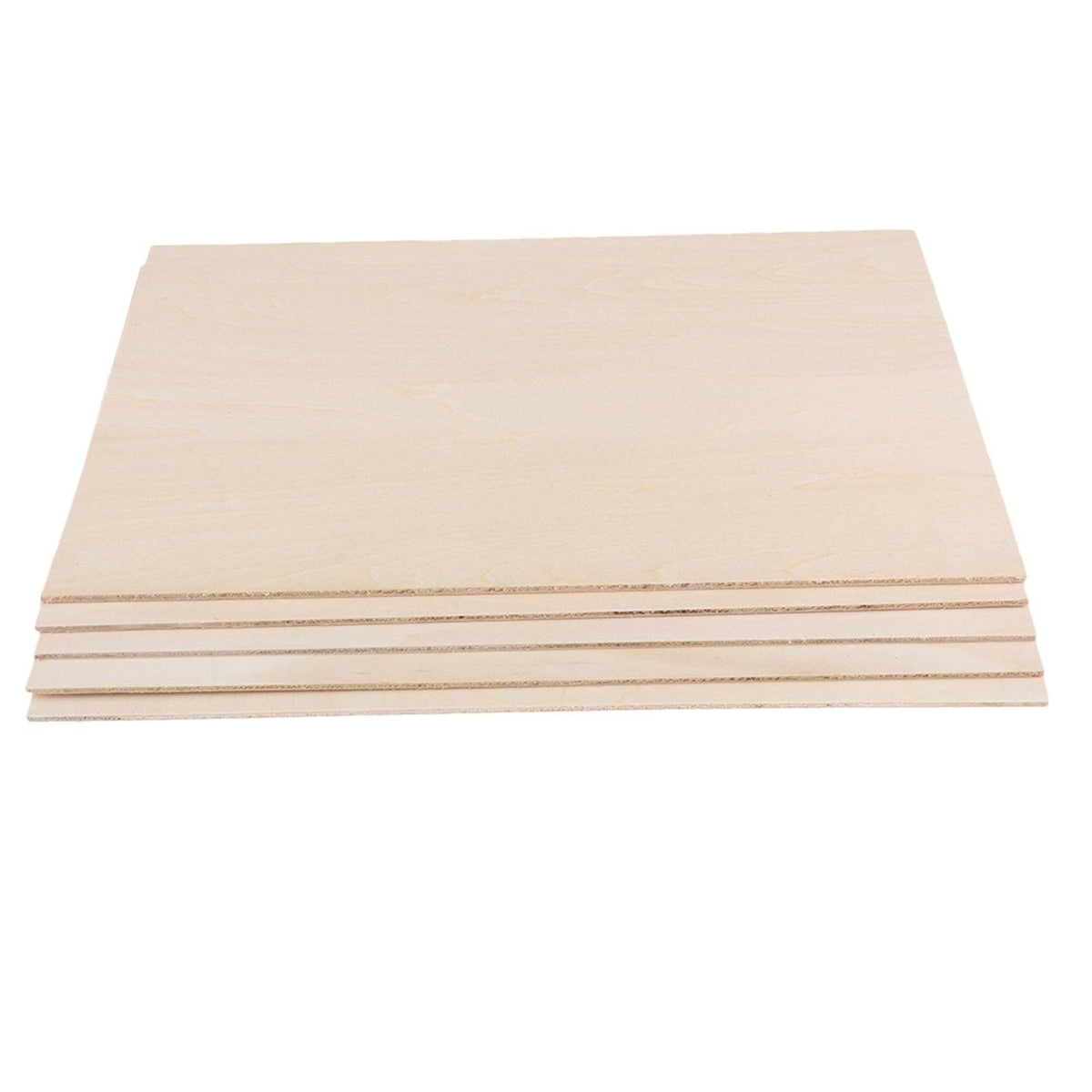 5 Pcs Balsa Wood Panels, Unfinished Basswood Sheets for DIY Crafts and Miniature Models, 300 x 200 x 2 mm
