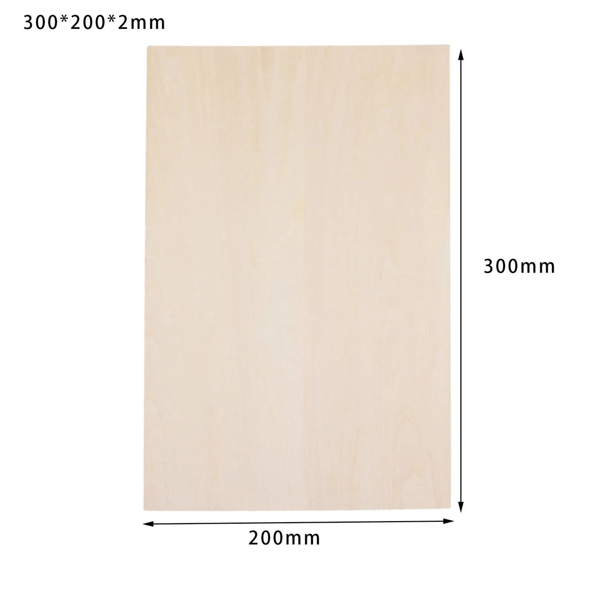 5 Pcs Balsa Wood Panels, Unfinished Basswood Sheets for DIY Crafts and Miniature Models, 300 x 200 x 2 mm
