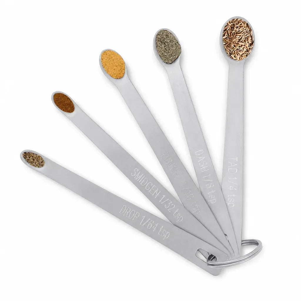 5 Pack Stainless Steel Mini Measuring Spoons for Kitchen Baking and Cooking