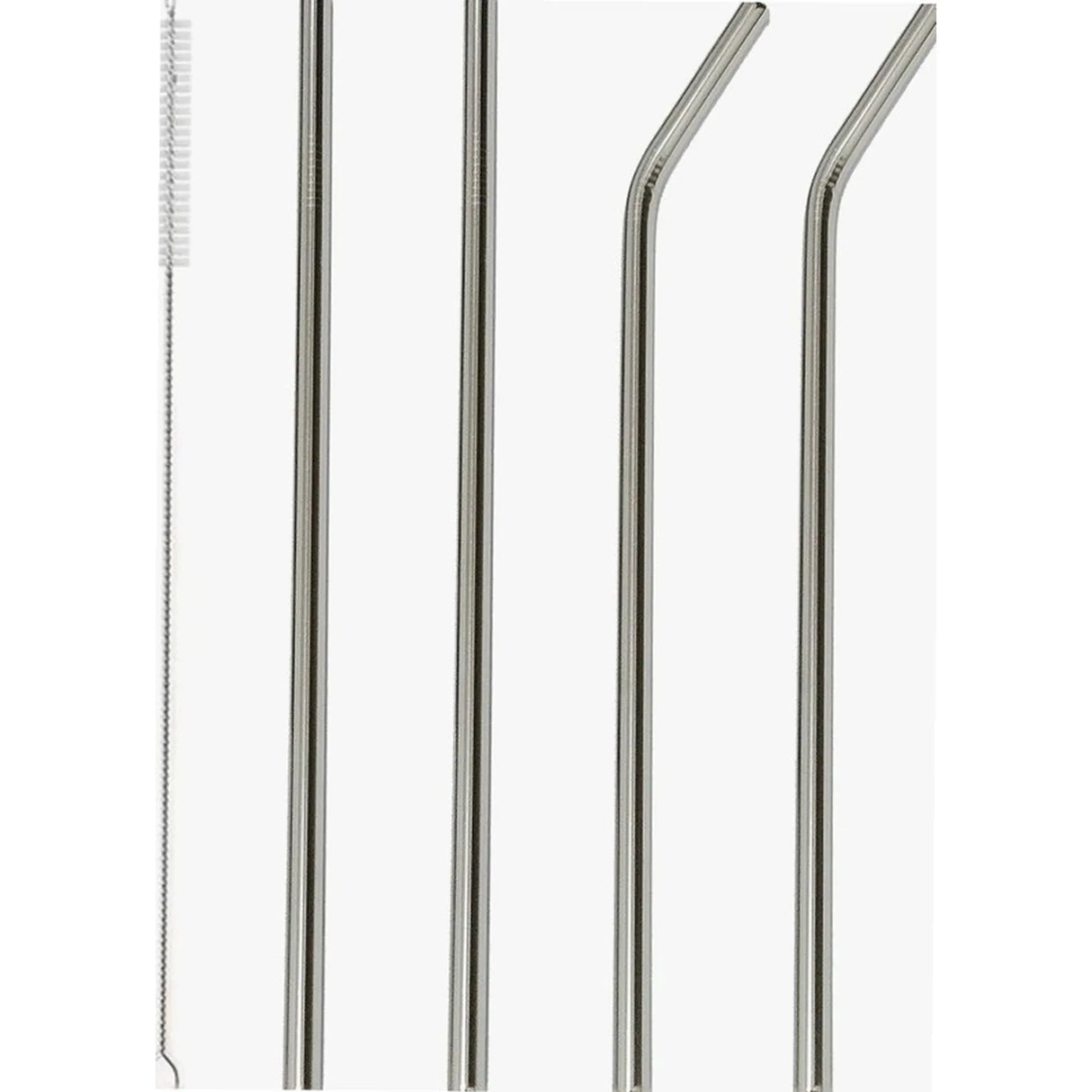 4 Pcs Stainless Steel Straws With Cleaning Brush, Reusable Metal Drinking Straws for Tall Tumblers, 12 x 0.3 in