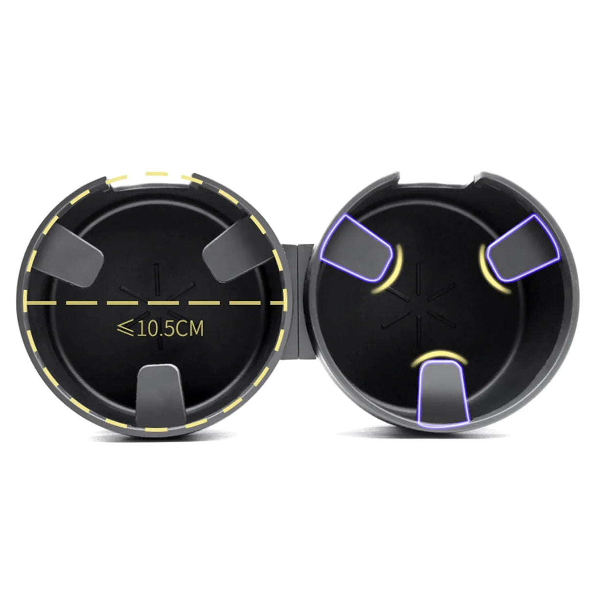 Car Cup Holder Expander Adapter, 2 in 1 Multifunctional Adjustable Base Cup Holder