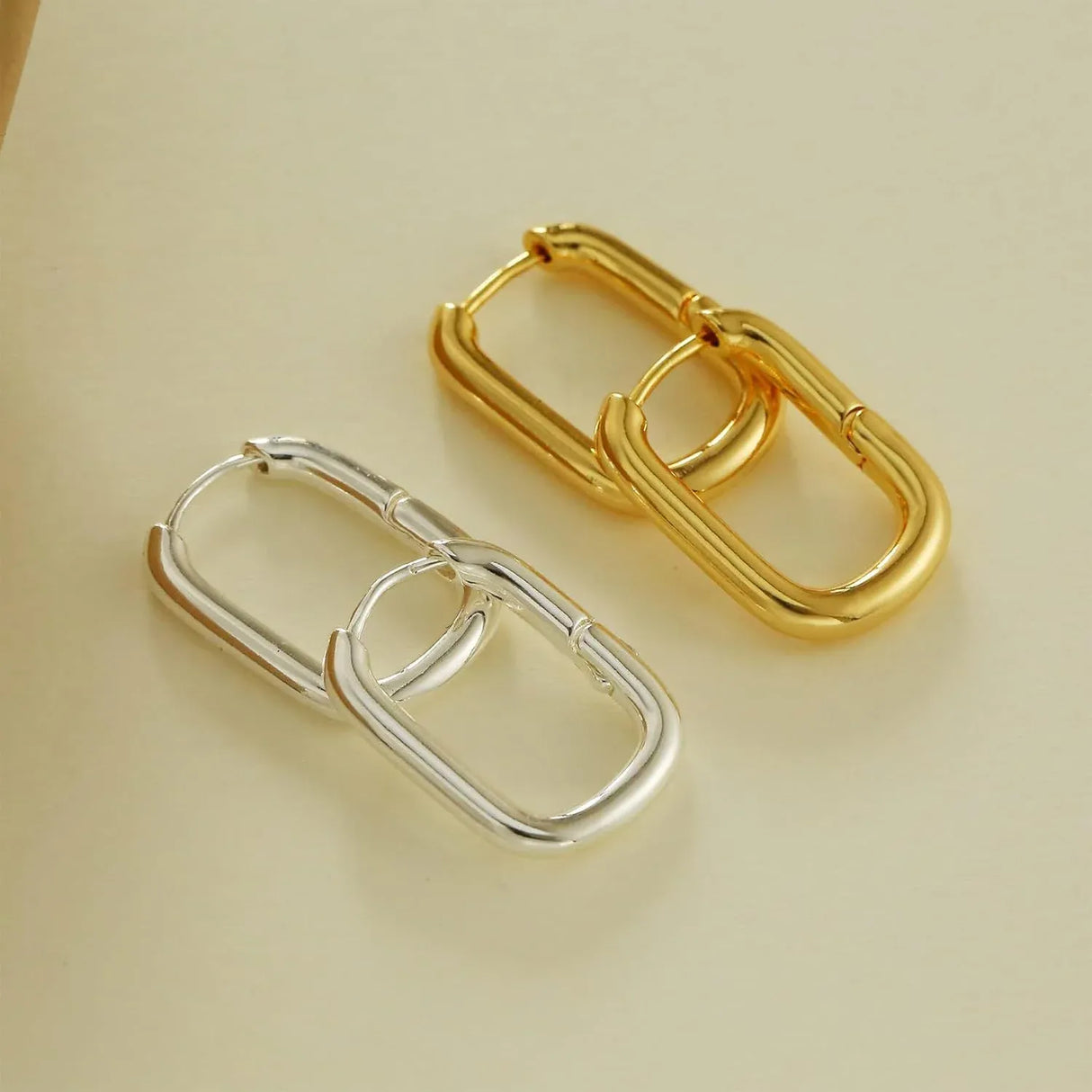 Chunky Stud Earrings for Women, 14K Gold Plated Hypoallergenic Statement Fashion Jewelry