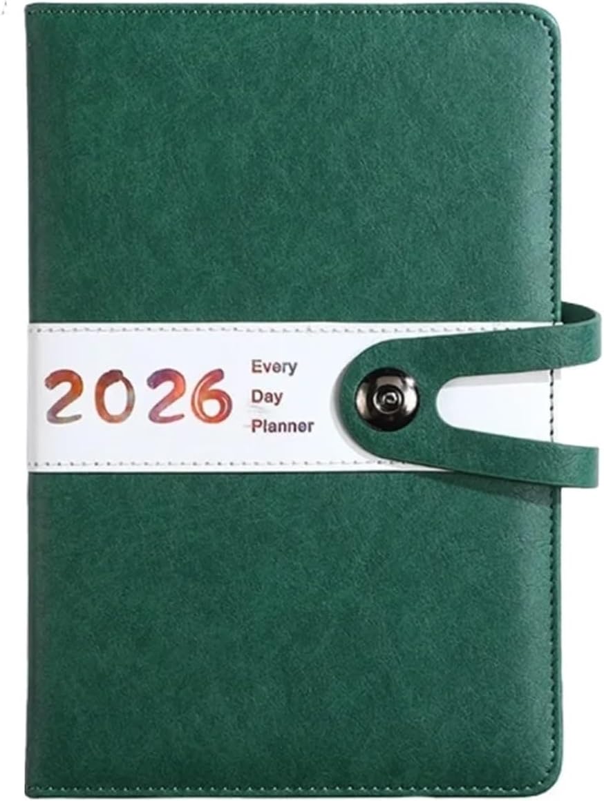 Agenda 2026 adults - Planner - Journal - Organizer - Business - Texture - PU material - A5 format - Vegetable