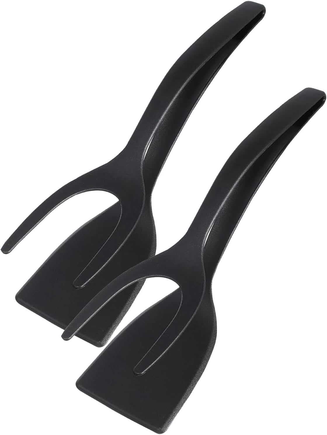 Set of 2 Food Tongs - 2-in-1 Flipper/Deep Fryer - Egg Flipper - Spatula with Clip - Egg Flipper, Kitchen Tools for Home