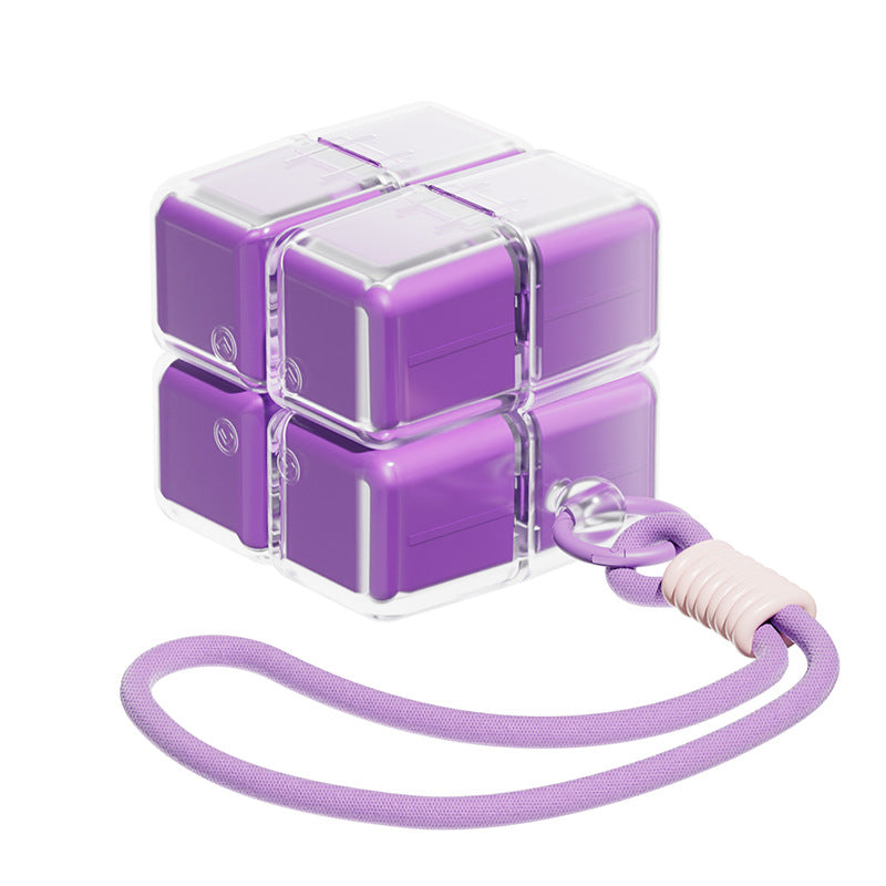 Medicine box - 7-day medicine box - Weekly pill box - Portable pill box for travel - Easy to open - 8 compartments - For storing vitamins and medicines - Purple