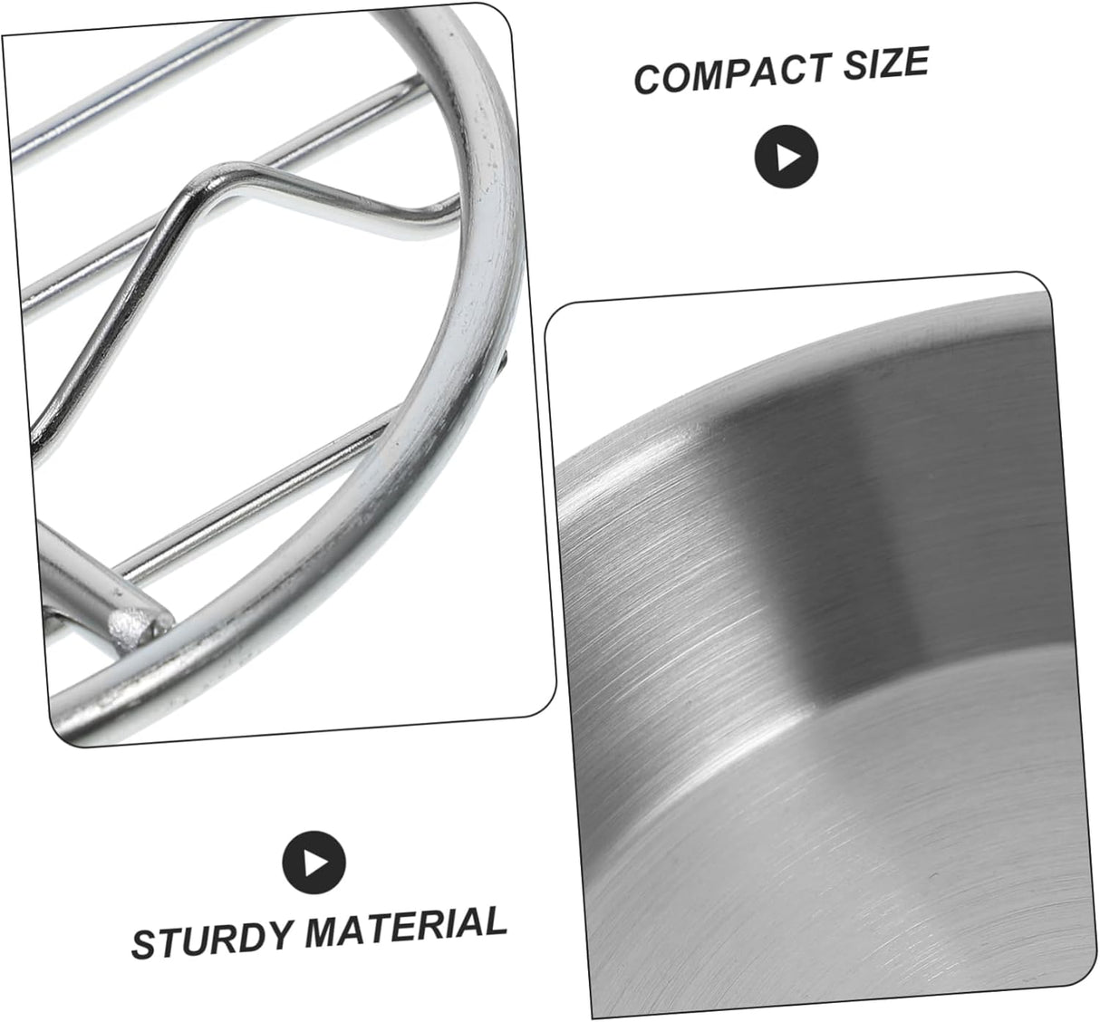 Baking tray for air fryer - Air fryer baking pan - Air fryer accessories - Baking tray with rack - Made of 304 stainless steel - 12 cm