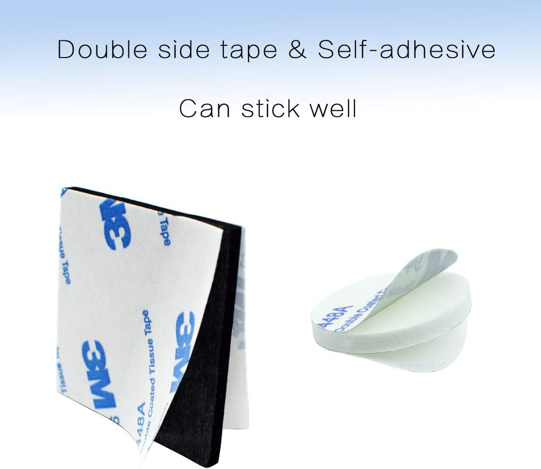 Double-sided foam pads, 50 pcs Double-sided adhesive foam pads Strong mounting tape, square and round, white and black