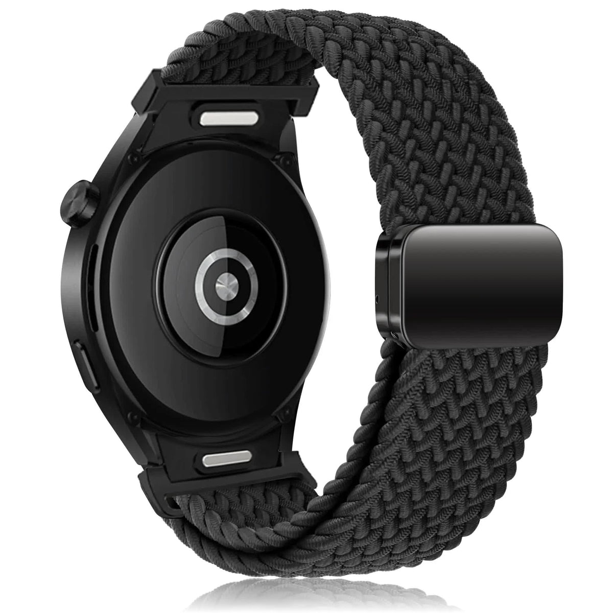 Braided Strap for Samsung Galaxy Watch 6 4 classic/5 Pro 45mm 47mm 43mm 44mm 40mm Magnetic Strap Without Gap Galaxy Watch 6 Band Black Black Watch 5 40mm 44mm