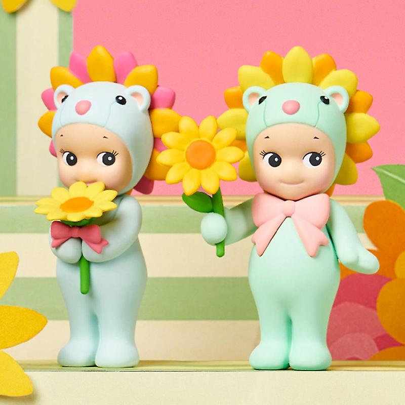 Sonny Angel Blind Box Series with Flowers - Doll Decoration, Girl Gift, Blind Box with Rainbow Dandelions and Lion Flowers Random 1 Box