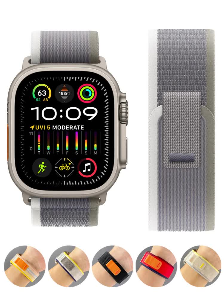 Trail strap for Apple Watch Ultra 2 band 49mm 44mm 45mm 40mm 41mm 38mm 42mm 45 44mm bracelet iWatch series 8 9 7 6 5 3 see Orange Beige Orange Beige 42 44 45 49mm